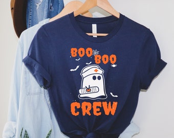 Boo boo crew School Nurse Shirt, Halloween Nurse Shirt, Gift for School Nurse, New School Nurse Tee, Fall School Nurse Outfit