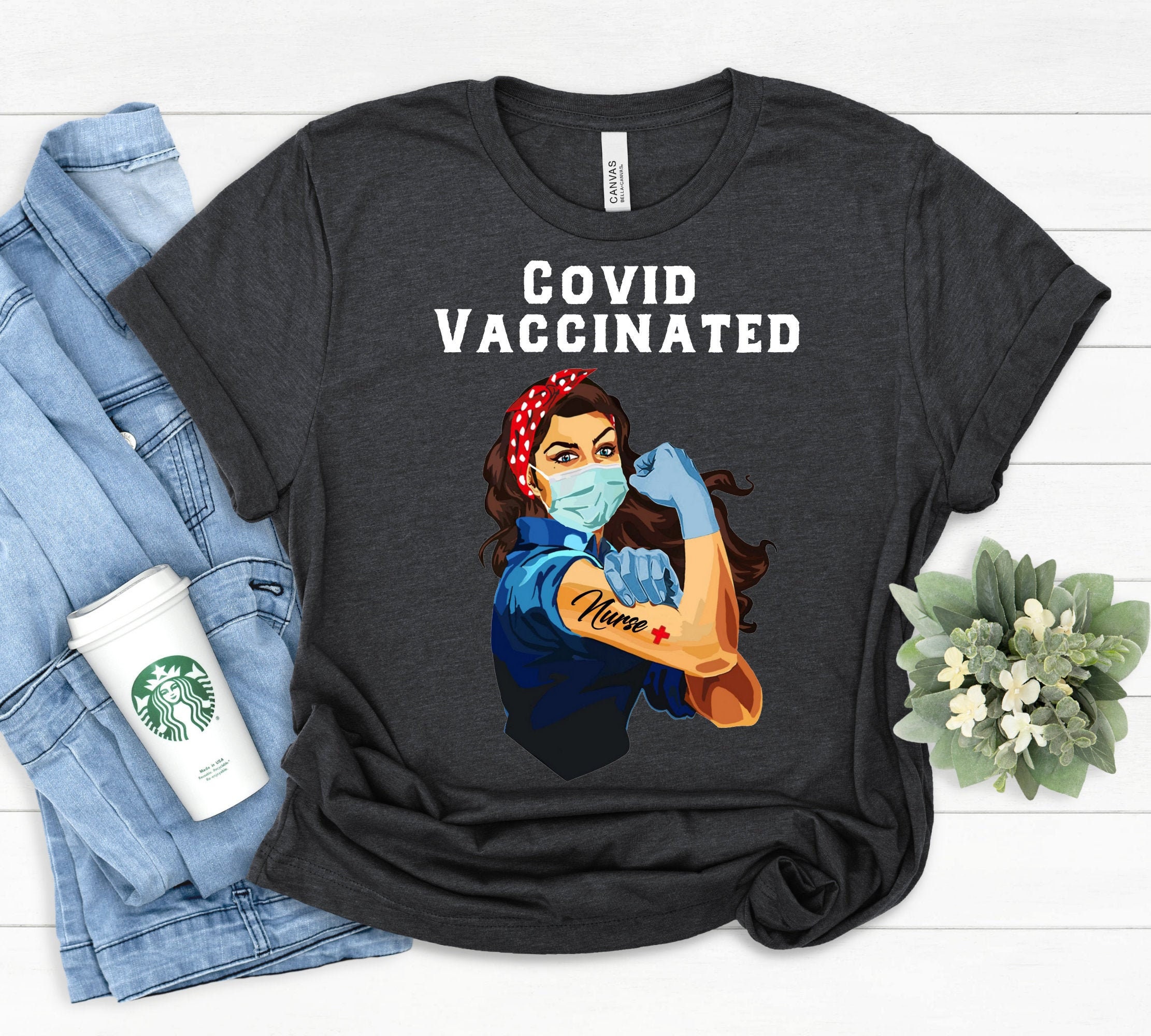 Nurse Vaccinated Shirt, Covid Vaccinated Shirt, Nurse Vaccinated, Hea…