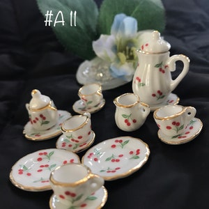 Miniature porcelain tea set