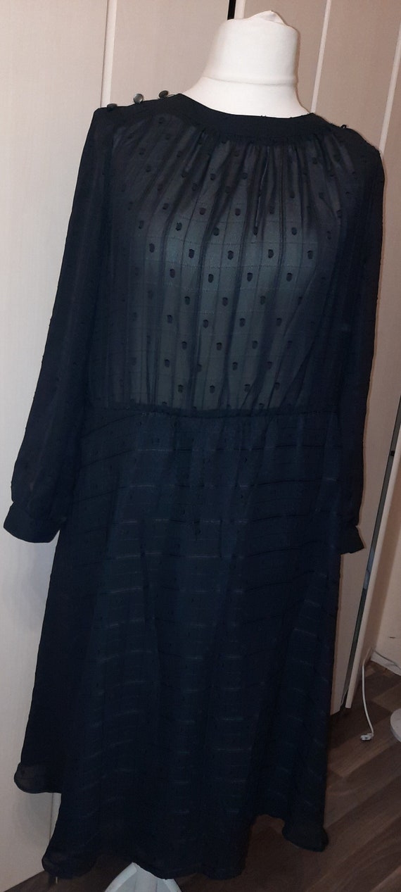 Damen Kleid Schwarz 80er Jahre