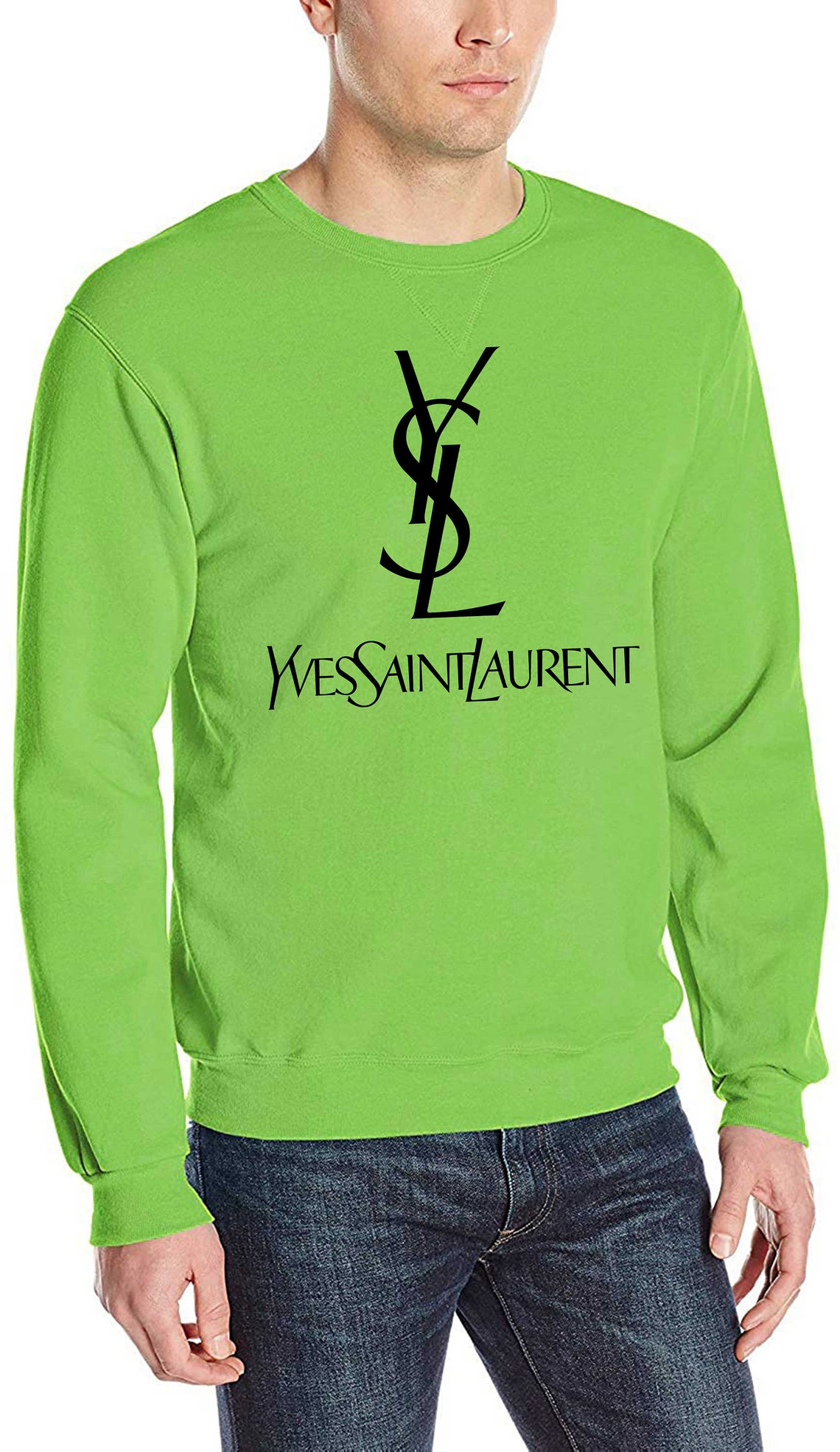 Original Ysl Logo Yves Saint Laurent T-Shirt Ysl Luxury | Etsy