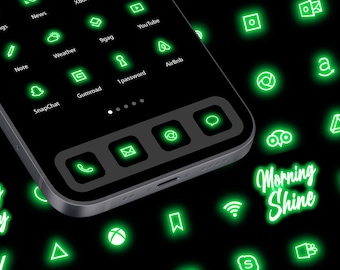 photo Neon Green Aesthetic Widgets neon green iphone etsy