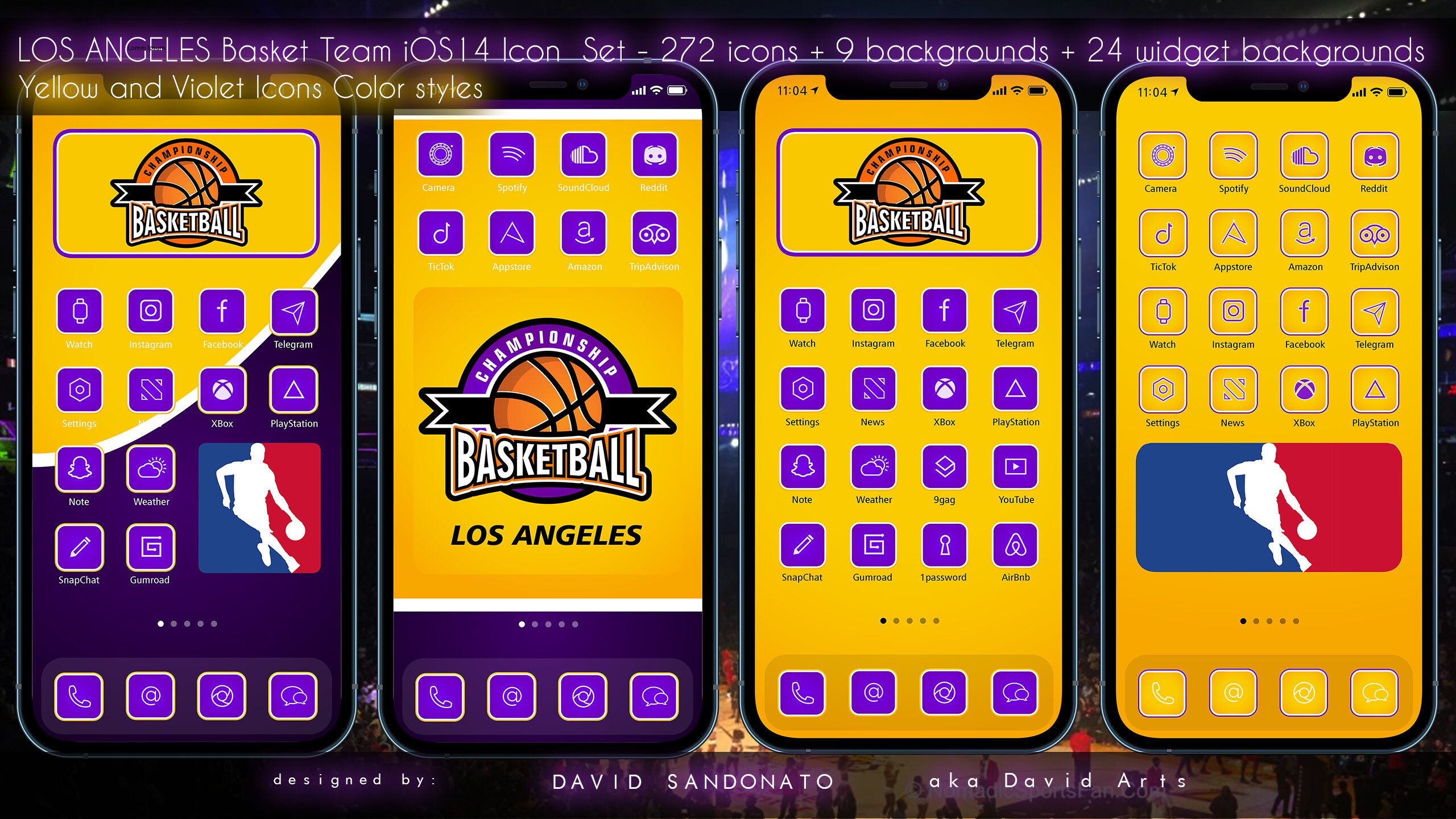 LOS ANGELES Lakers Basket Team iOS14 Icon Set 272 Icons viele