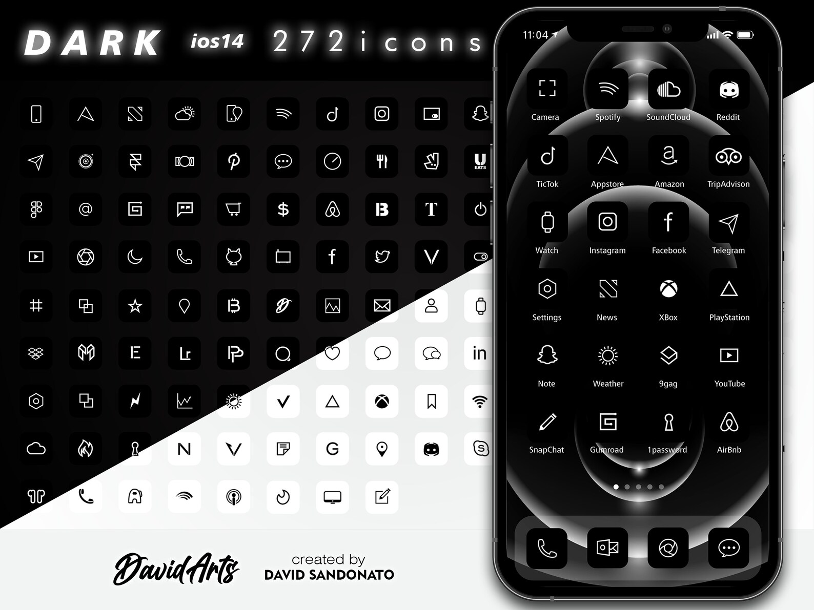 Dark Minimal Charcoal Ios14 Icon Set 272 Icons and Backgrounds | iPhone ...