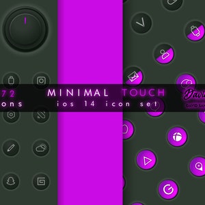 Violet Minimal Touch ios14 Icon Set 272 Icons and Backgrounds | iPhone Aesthetic | Widget | Quote and Photo Widgets | Home Screen