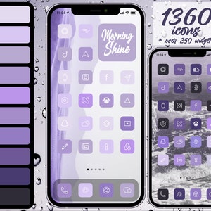 1360 Amazing MAGIC VIOLET Icon Set Aesthetic Palette | ios14 magenta pink Icons iPhone | homescreen customize | Widget Smith Minimal Collect