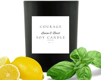 Lemon & Basil Soy Candle (10oz)