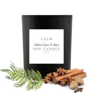 White Cedar & Spice Soy Candle (10oz)