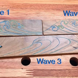 Wave hand carved bookmarks