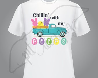T-shirt de Pâques Chillin' with my Peeps - Jeune