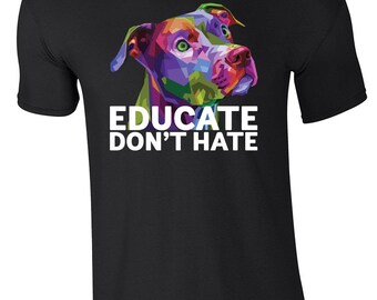 T-shirt de sensibilisation Pitbull - Défendre l'amour, pas les étiquettes !