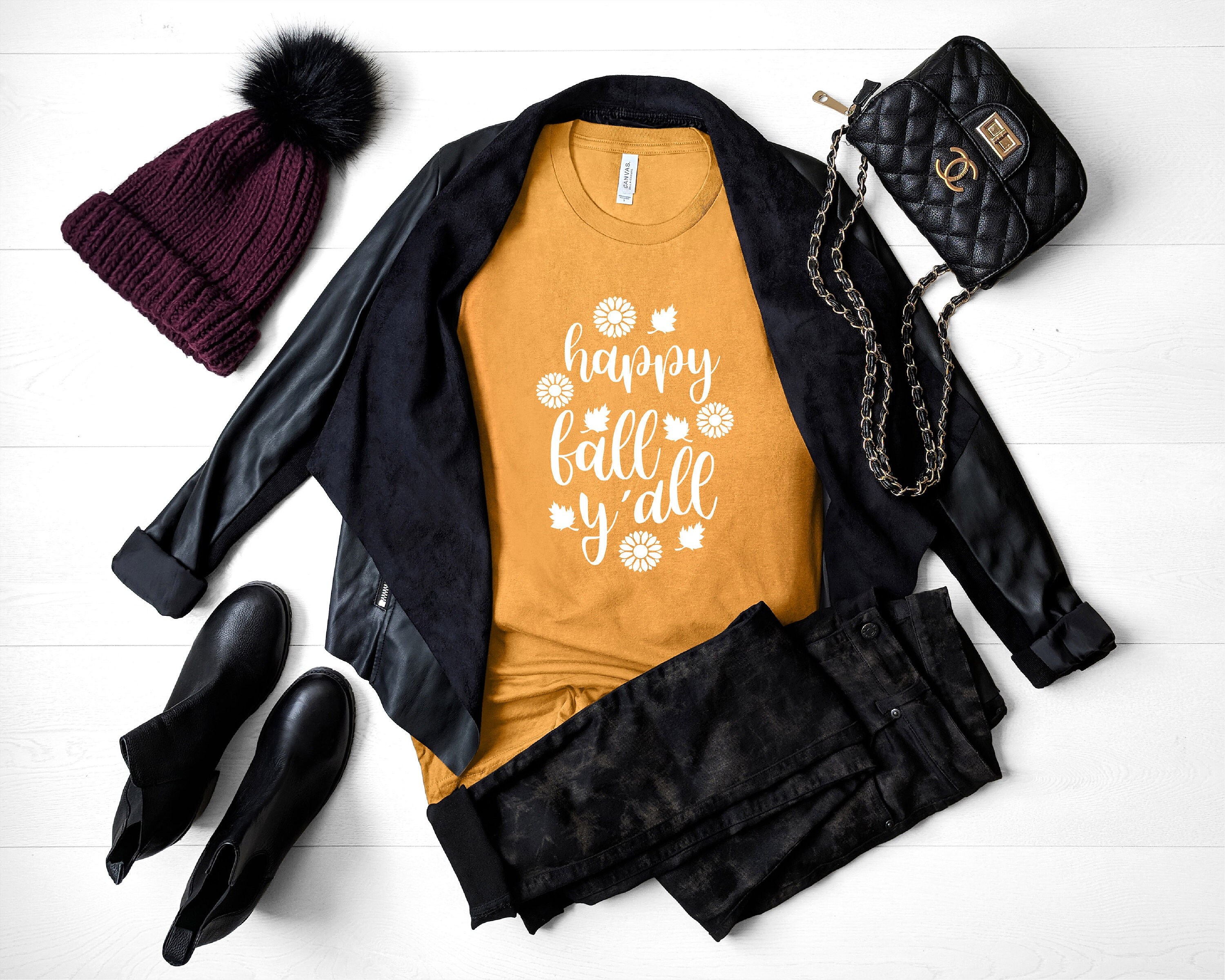 Happy Fall Y'all T-Shirt Small