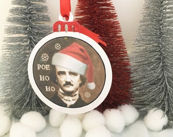 Edgar Allen Poe Christmas Ornament