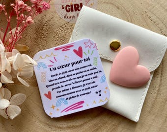 Pochette Réconfort Lot De 2 Pochettes Cœur Porte-Bonheur Onperpoe - Cadeau Réconfortant Pour Femme Pochette Anti-stress