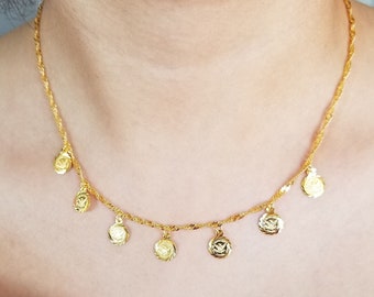 22k Gold Necklace - Etsy