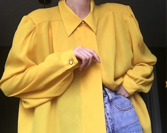 bright yellow blouse