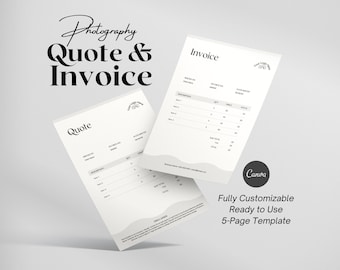 Paket med offert och faktura för fotografering