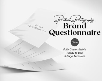 Produktfotografering Varumärkesfrågeformulär