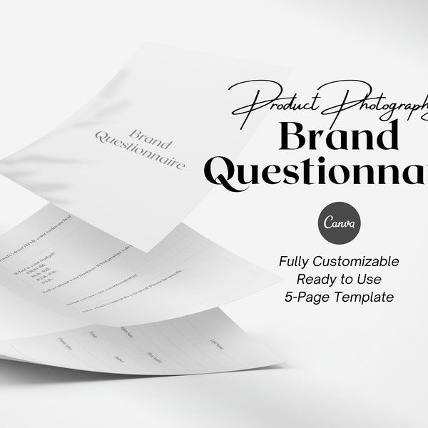 Product Photography Brand Questionnaire