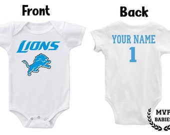 detroit lions baby onesie