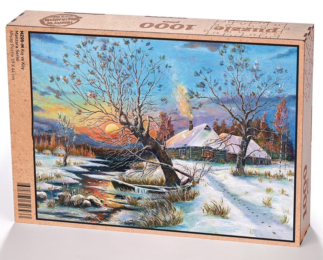 Wooden Jigsaw Puzzle for Adults Winter Village 2000-1000-500-204 Pieces ...