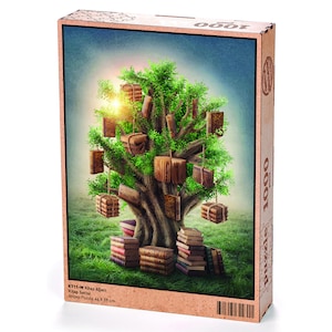 Rompecabezas de madera para adultos El árbol del libro 2000-1000-500-204 Piezas Regalo del Día de la Madre para ella para él