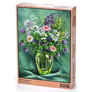 Rompecabezas de madera para adultos Jarrón de margaritas 2000-1000-500-204 Piezas Día de la Madre Regalo para regalo para él