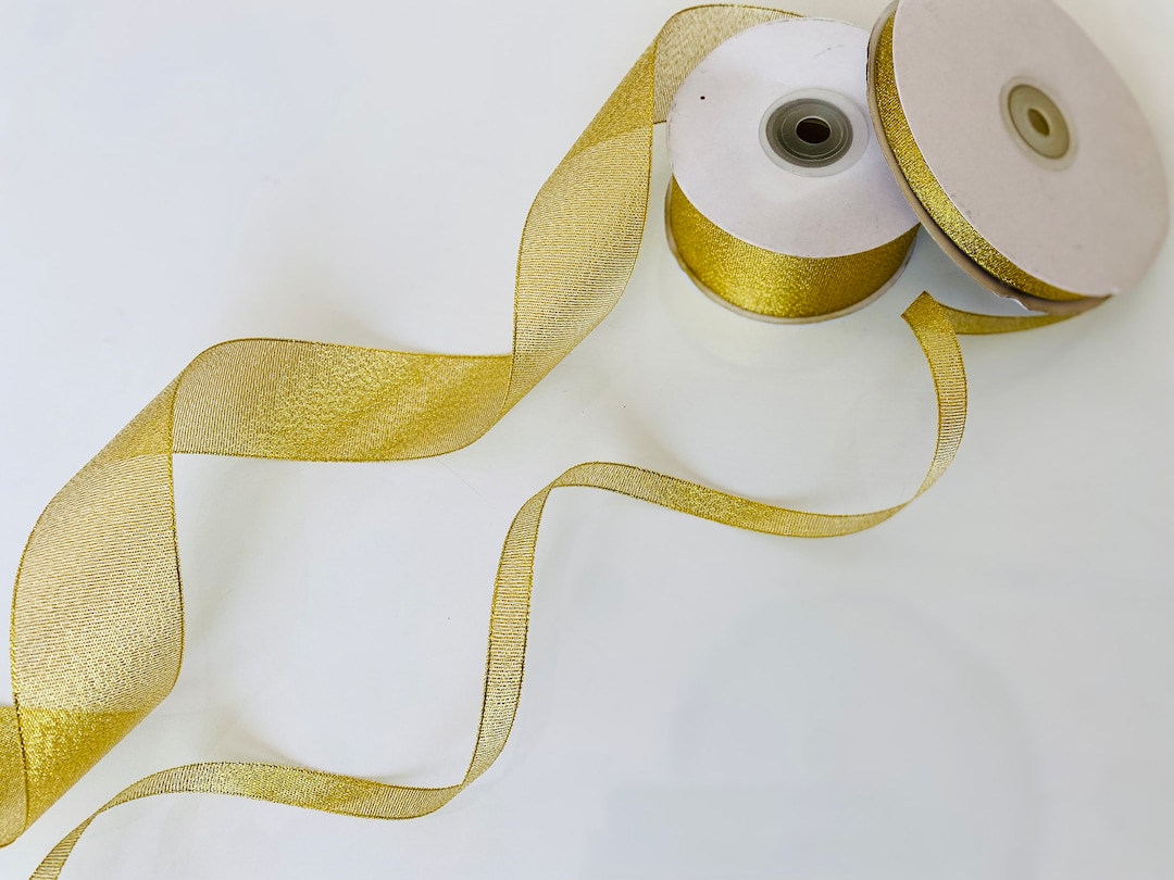 Gold Rib Trim Gold Glitter Ribbon: Metallic Trim, DIY Crafts - 5 Meters - Etsy
