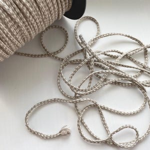 Two-Tone Linen Cotton Rope: 4mm Macrame DIY Craft Cord