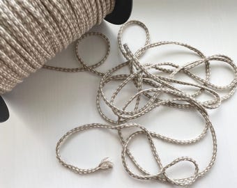 Two-Tone Linen Cotton Rope: 4mm Macrame DIY Craft Cord