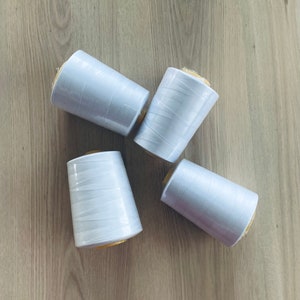 White Polyester Overlock Sewing Thread - 5000 Yards