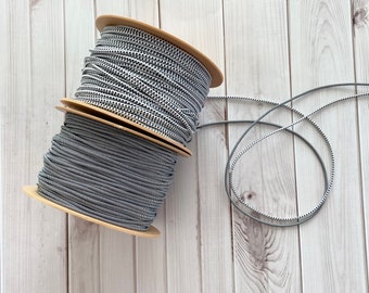 Striped Elastic Cord: 2.5mm Round Rope for Bracelets