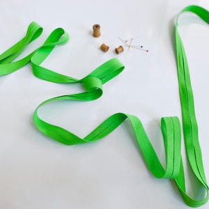 Light Green Cotton Bias Tape: 20mm Single Fold Quilting Binding
