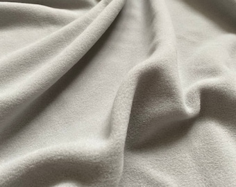 Light Grey Microfleece Fabric: Breathable Sportswear Material