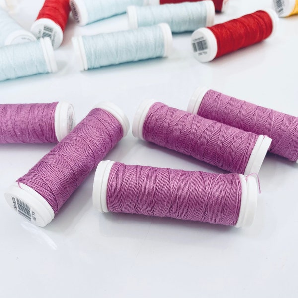 100% Pure Linen Thread | Hand Sewing Natural Linen Thread | Lilac Yellow Red Blue | Colored Stitching Thread