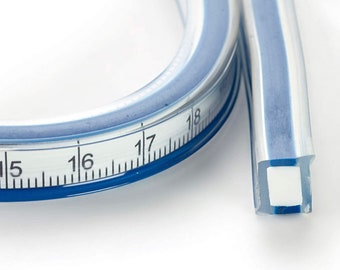 Prym flexible curve ruler, 50 cm ruler retains shape, Sewing measurment tool