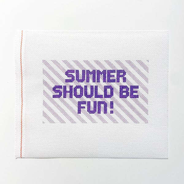 Summer should be fun! - Hand painted needlepoint canvas