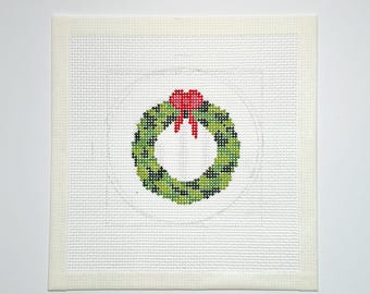 Wreath Needlepoint Ornament Canvas