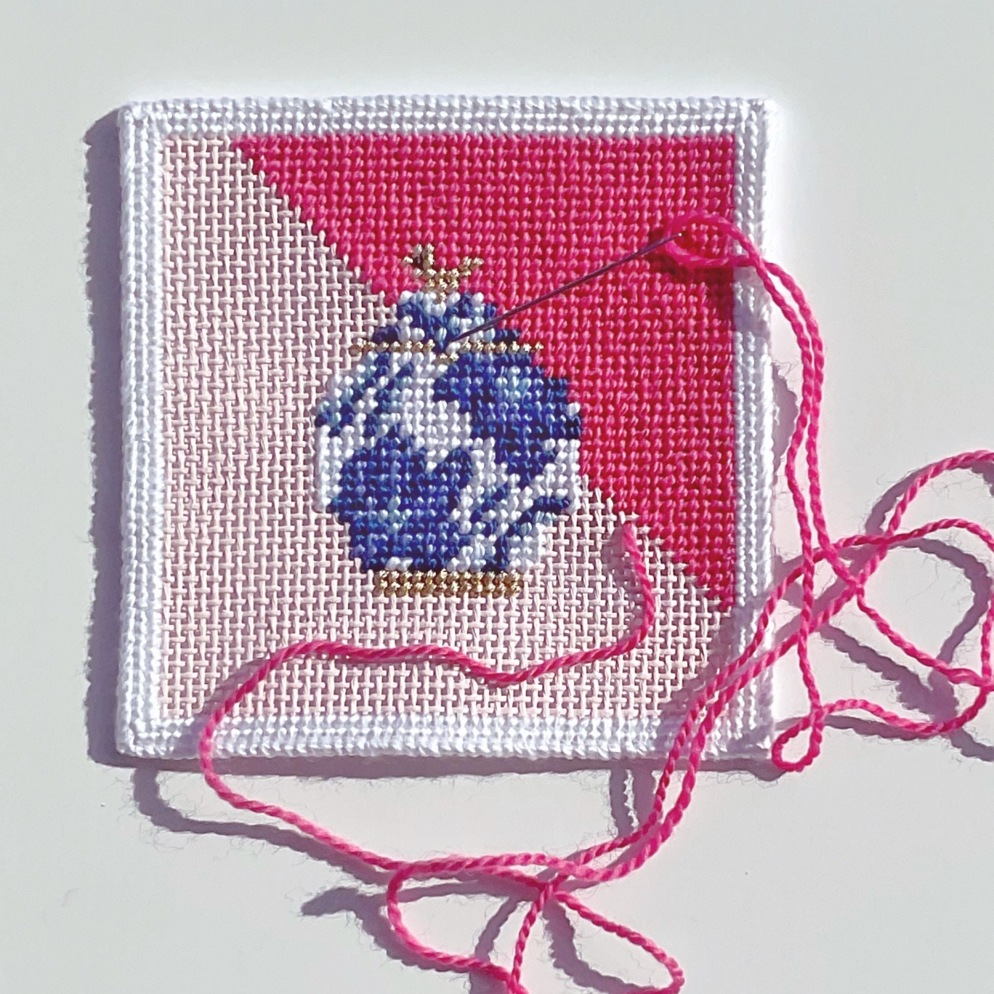 Ginger Jar Needlepoint Coaster Kit 2 Canvases With Threads & Etsy