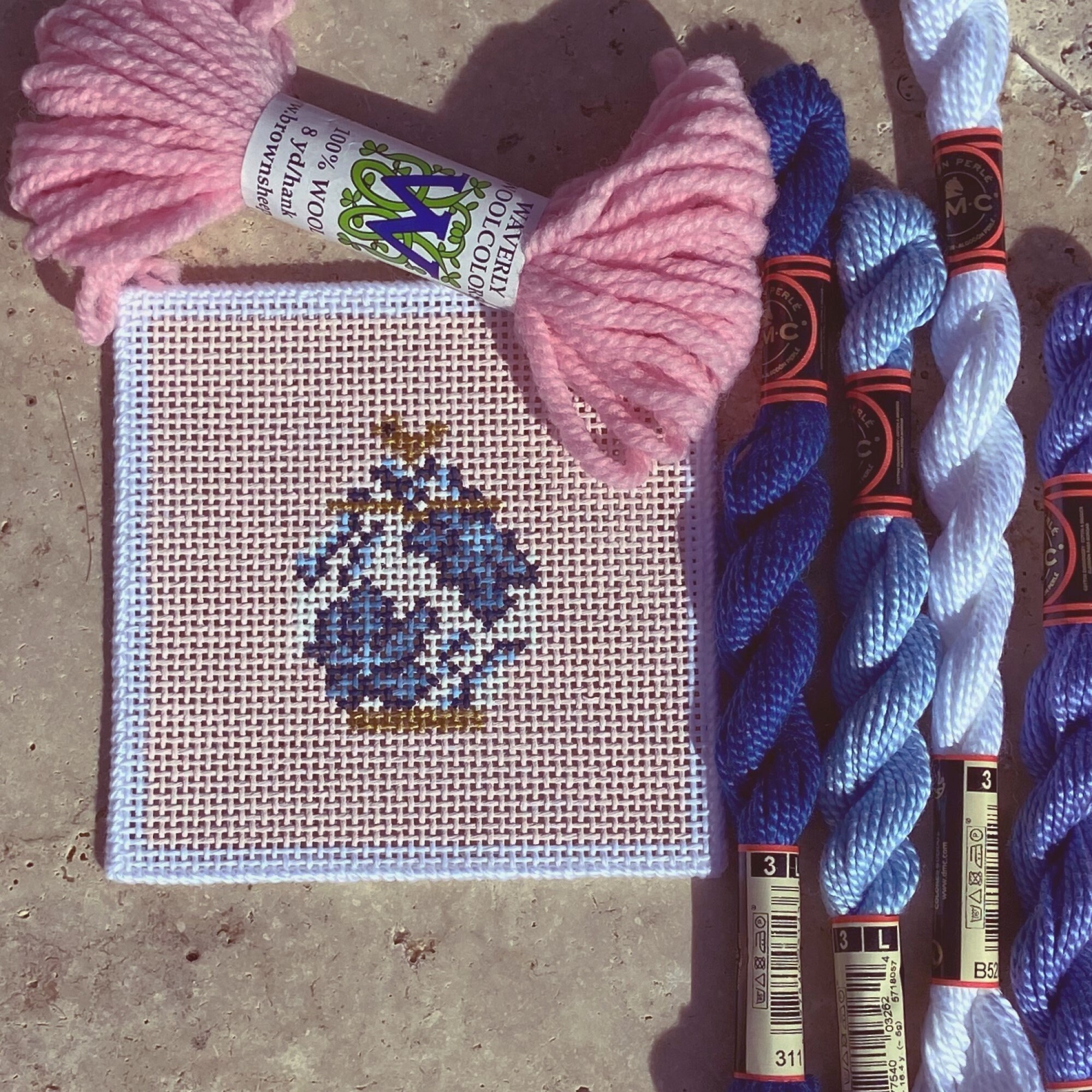 Ginger Jar Needlepoint Coaster Kit 2 Canvases With Threads & Etsy