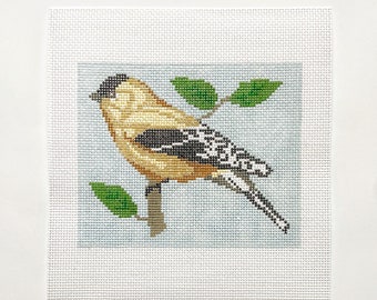 Goldfinch Bird - hand painted needlepoint canvas (13 canvas)