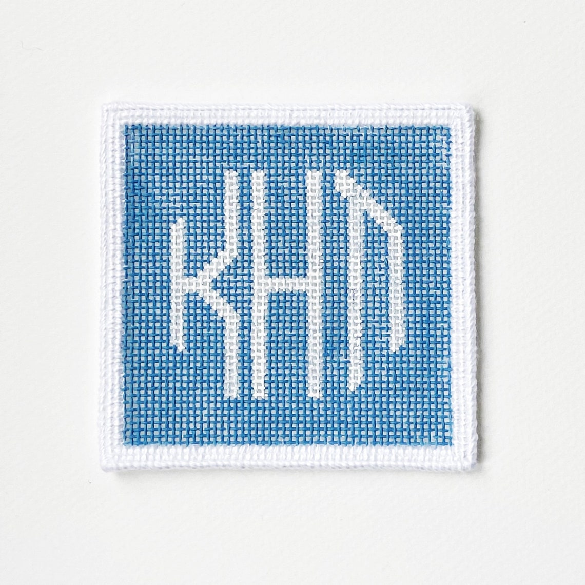 Custom Monogram Needlepoint Coaster Kit 2 Canvases With Etsy Australia