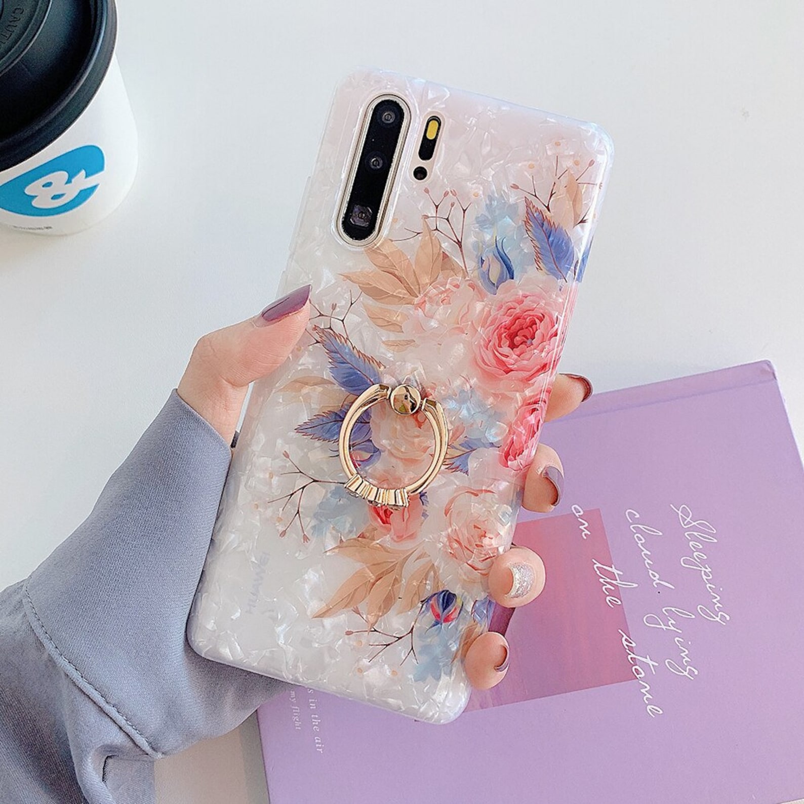 Floral Flowers & Leaves Phone Case For Huawei P40 P30 P20 Pro Etsy