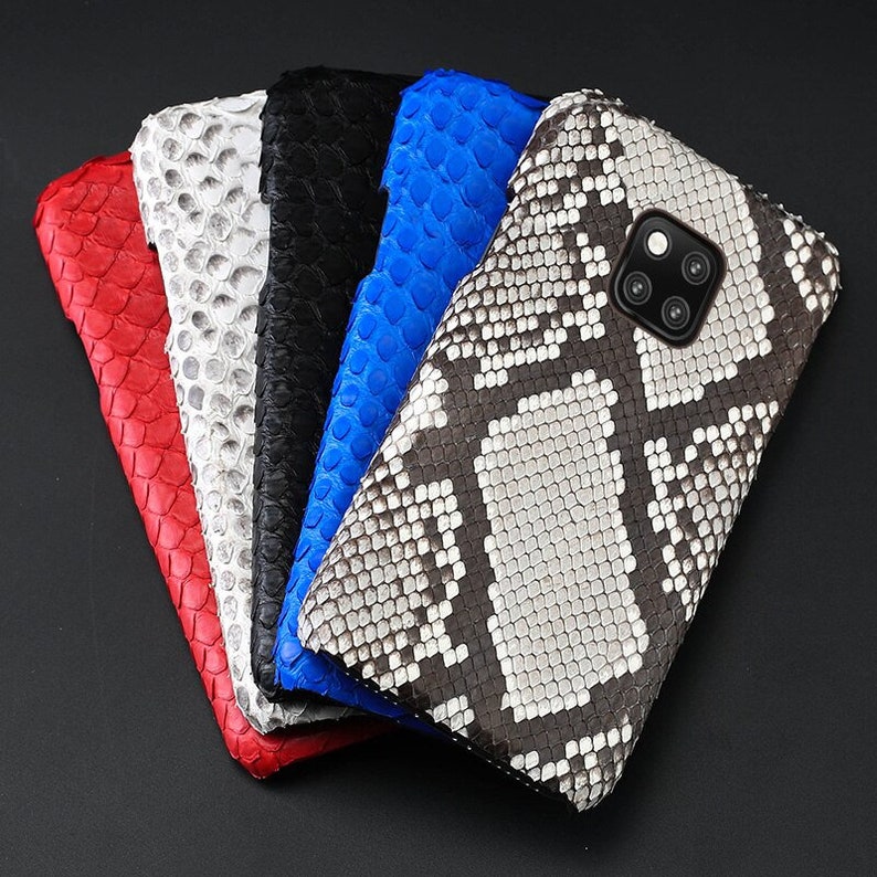 Python Leather Phone Case for Huawei Mate 20 Pro Mate 40 P30 lite P20 P40 Pro Snake Skin Cover For honor 20 Pro 10 8A 10i
