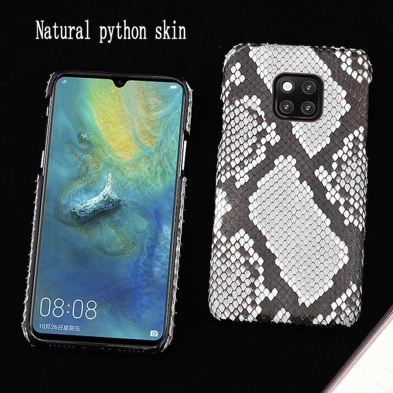 Python Leather Phone Case for Huawei Mate 20 Pro Mate 40 P30 lite P20 P40 Pro Snake Skin Cover For honor 20 Pro 10 8A 10i