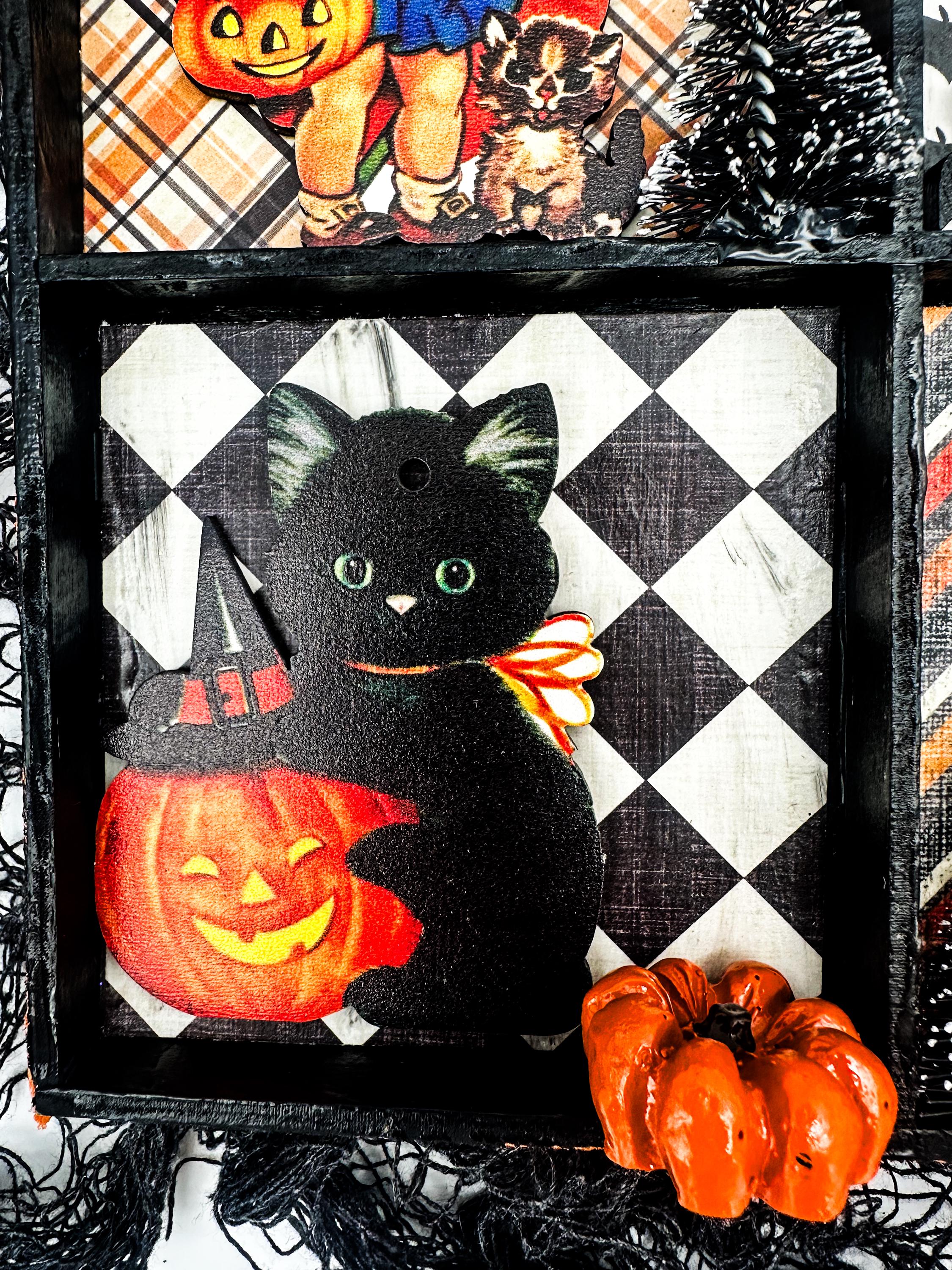 レトロなハロウィーンのシャドーボックスを楽しんでください！ - Etsy 日本