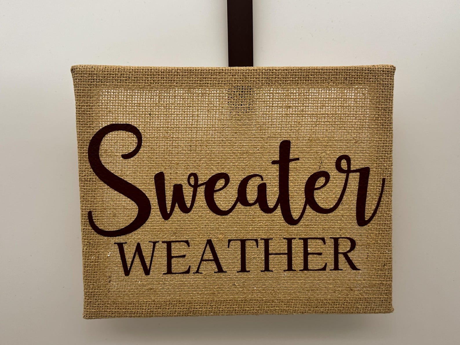 Sweater Weather Sign Language Tutorial Sweater Weather Burlap Sign - Etsy