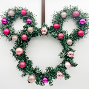 Pink Ornament Mickey Wreath