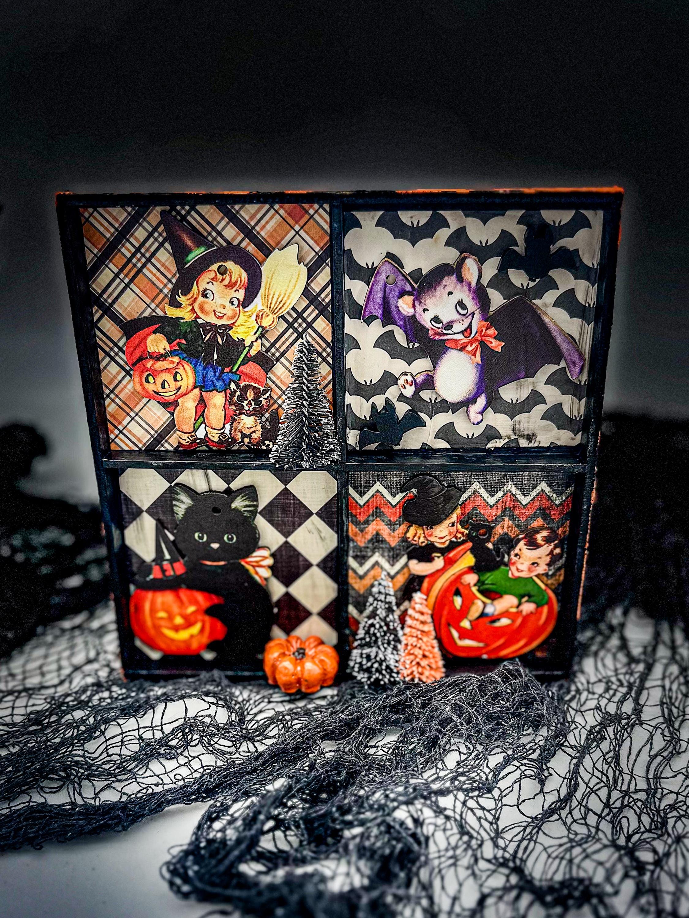 ハロウィーン❇️シャドーボックス レトロなハロウィーンのシャドーボックスを楽しんでください！ - Etsy 日本