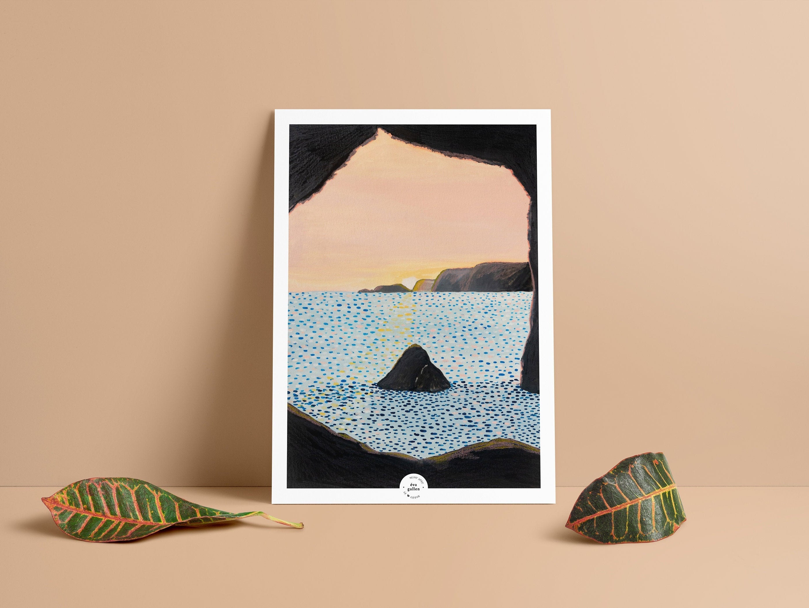 Affiche Belle-Ile-En-Mer, Grotte de L'apothicairerie, Bretagne